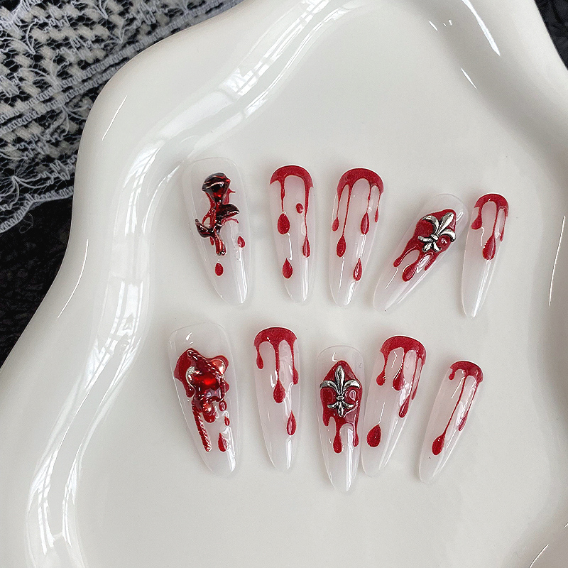 10 Pezzi di Unghie Finte a Man - Drip Tip Resin recensione e prezzo