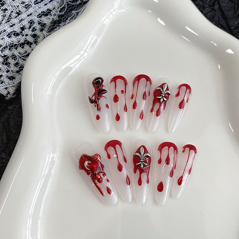 10 Pezzi di Unghie Finte a Man - Drip Tip Resin recensione e prezzo