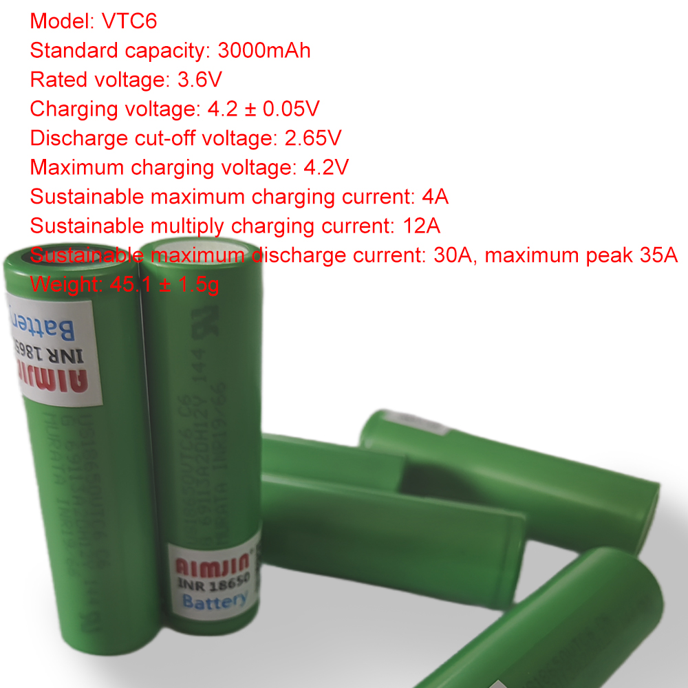 Batteria VTC6 18650 3000mAh 3. - Vape Battery 18650 recensione e prezzo